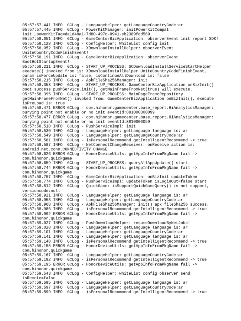 GameCenter Initialization Log Analysis | PDF | Application Layer ...