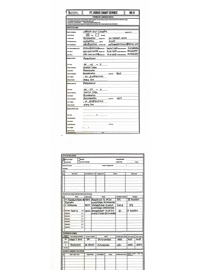 Form Mandatory Kss - Rev Jul 2024 | PDF