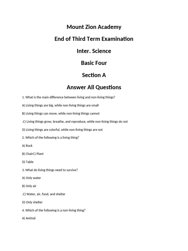Basic Four Inter. Science Exam Guide | PDF | Planets | Electricity