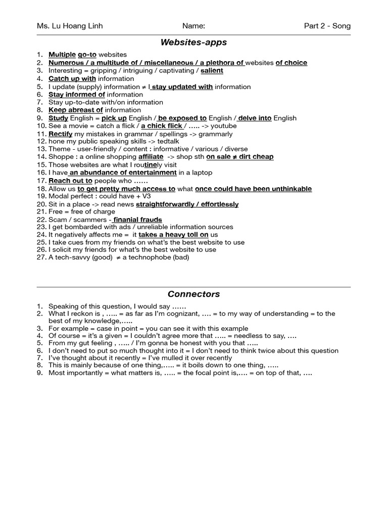 Essential Websites for Learning English | PDF