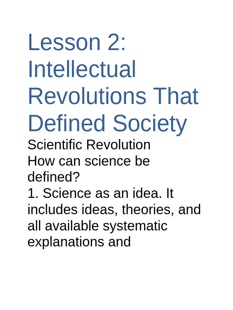 Understanding the Scientific Revolution | PDF | Science | Mind