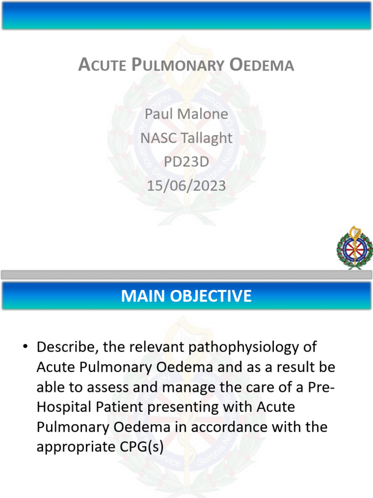 Acute Pulmonary Oedema Management Guide | PDF | Heart | Heart Failure