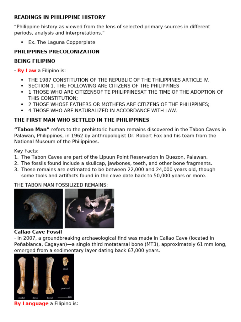 Philippine History Through Primary Sources | PDF