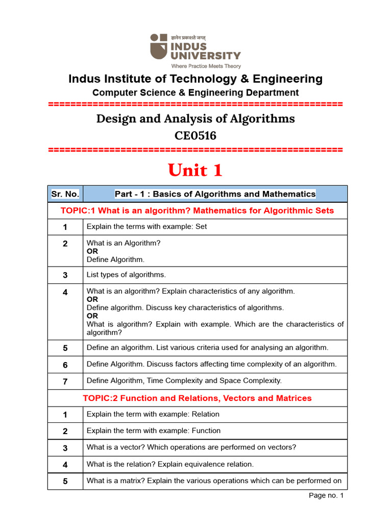 Algorithm Design and Analysis Guide | PDF | Dynamic Programming ...
