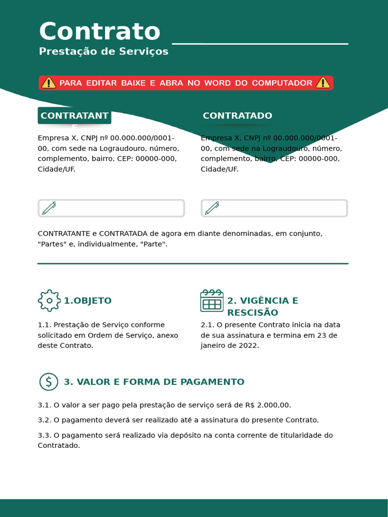Diferença entre Contratante e Contratado | PDF