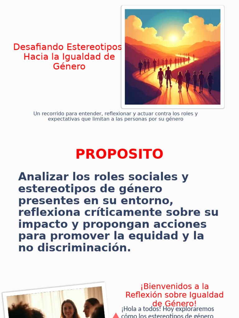 Igualdad de Género: Rompiendo Estereotipos | PDF | Estereotipos | Rol ...