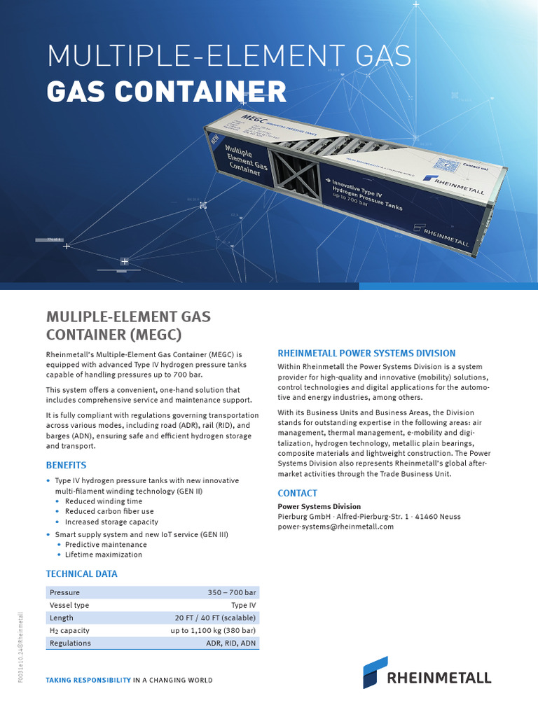 Rheinmetall MEGC Hydrogen Solutions | PDF | Transport | Sustainable ...