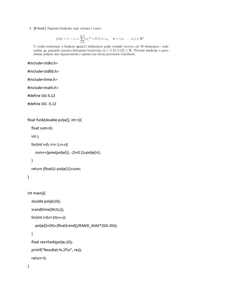 C Code for Random Array Functions | PDF