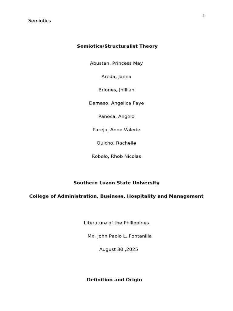 Understanding Semiotics in Literature | PDF | Semiotics | Semantics