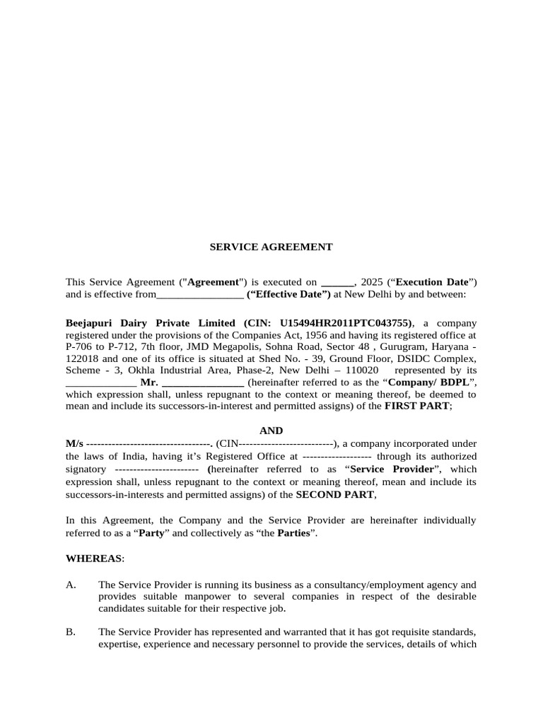 Service Agreement for Consultancy Services | PDF | Indemnity | Invoice