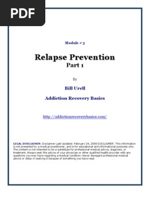 Relapse Prevention Lecture ~ Part 1