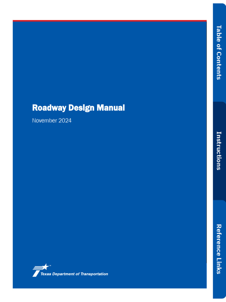 2024 TxDOT Roadway Design Manual | PDF | Lane | Intersection (Road)