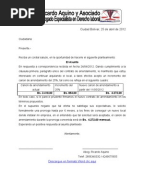 Modelo Carta Aumento Alquiler