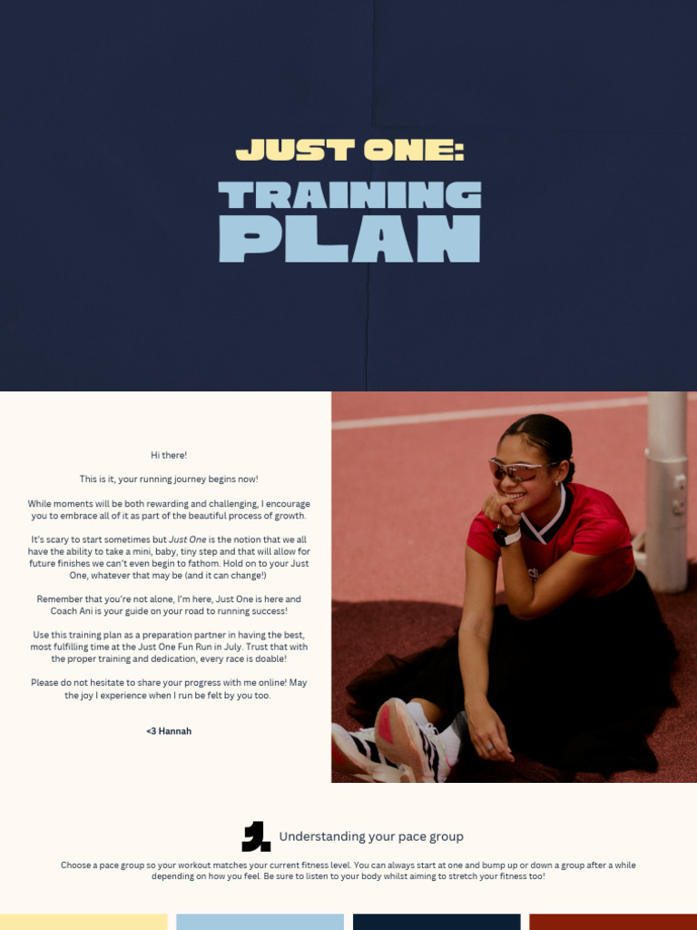 Just One Fun Run Training Plan | PDF