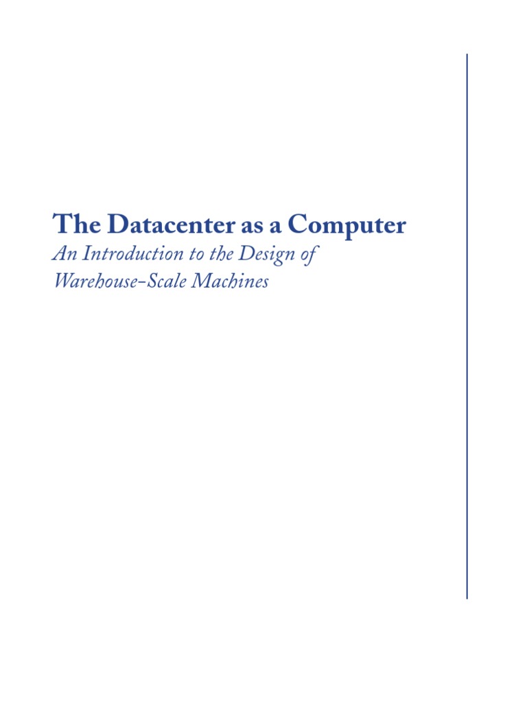 The Data Center As A Computer | PDF | Data Center | Replication (Computing)
