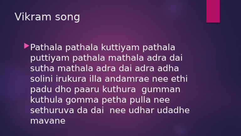 Vikram Song | PDF
