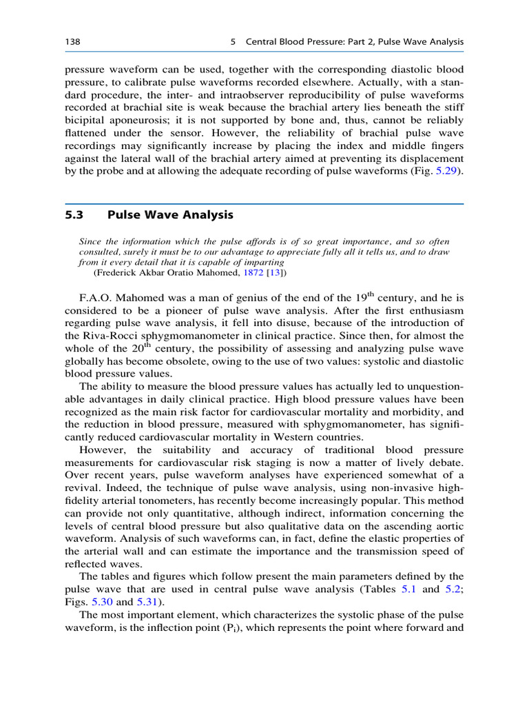 Pulse Wave Analysis for Blood Pressure | PDF | Blood Pressure | Pulse