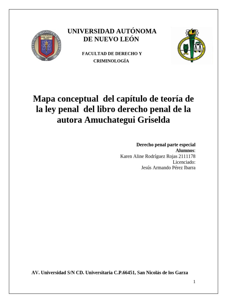 Mapa Conceptual de Teoría Penal | PDF | Derecho penal | Justicia