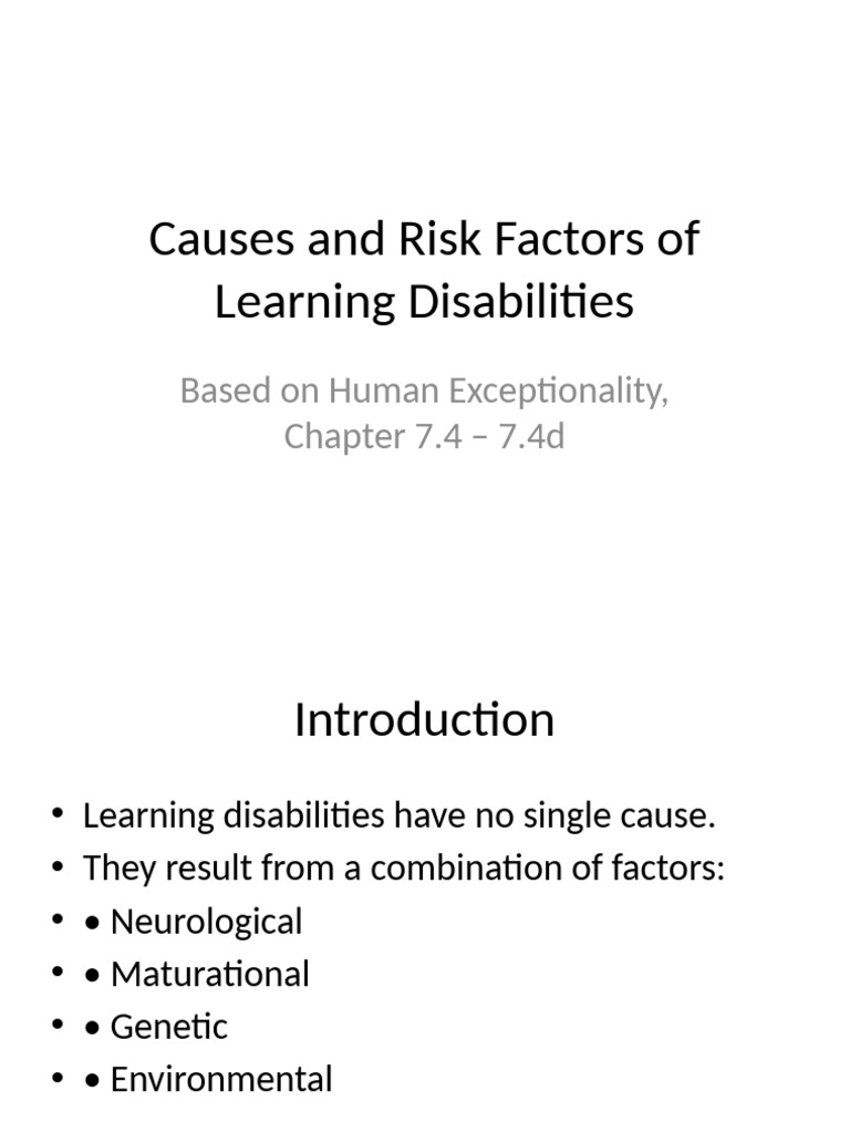 Causes and Risk Factors | PDF