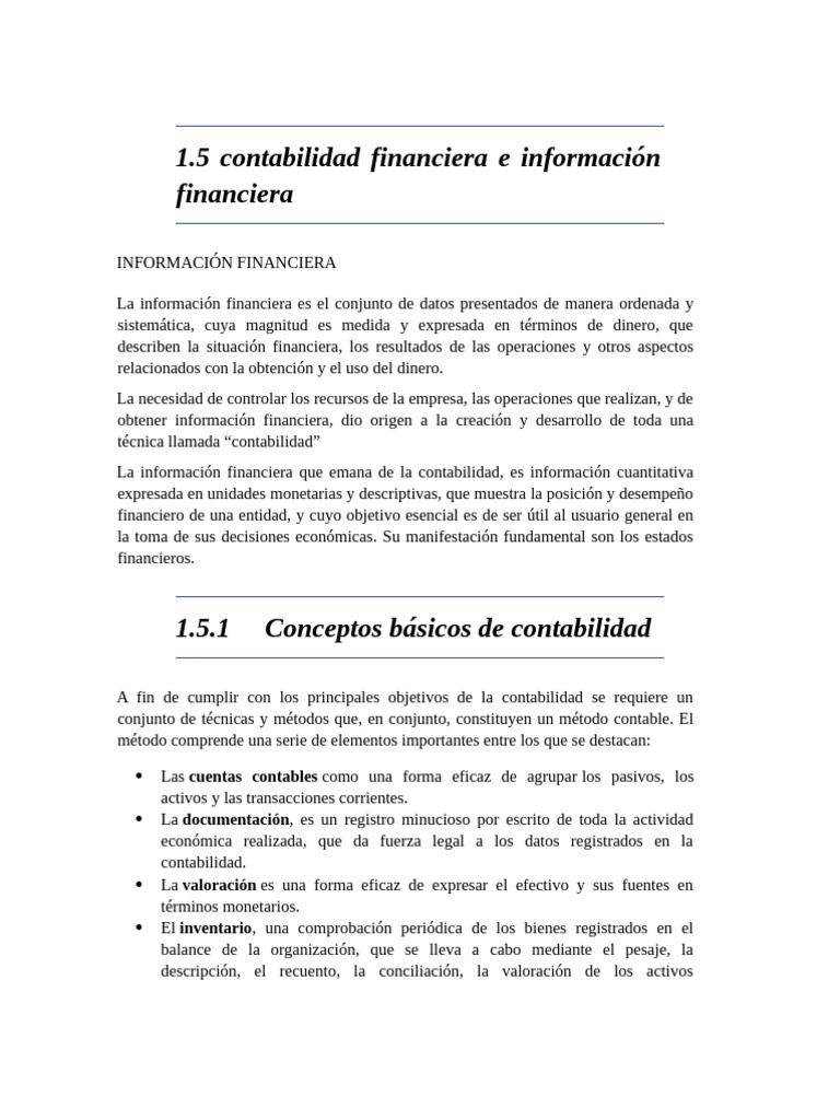 1 5contabilidad | PDF | Contabilidad | Estado financiero