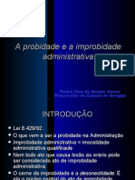 A Probidade e a Improbidade Administrativa