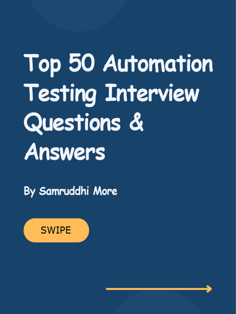 Top Automation Testing Interview Q&A | PDF | Selenium (Software ...