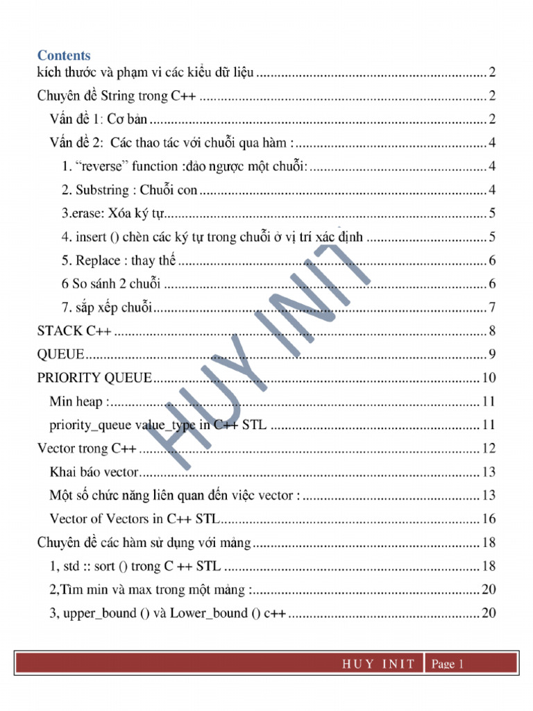 Master String Và 1 Số Hàm Thông Dụng c++ | PDF