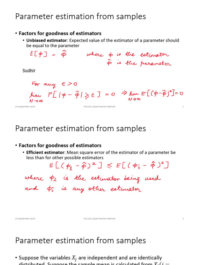 Parameter Estimation Techniques Explained | PDF | Estimator | Bias Of ...
