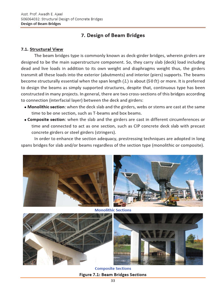 Beam Bridge Design and Analysis | PDF | Beam (Structure) | Bridge