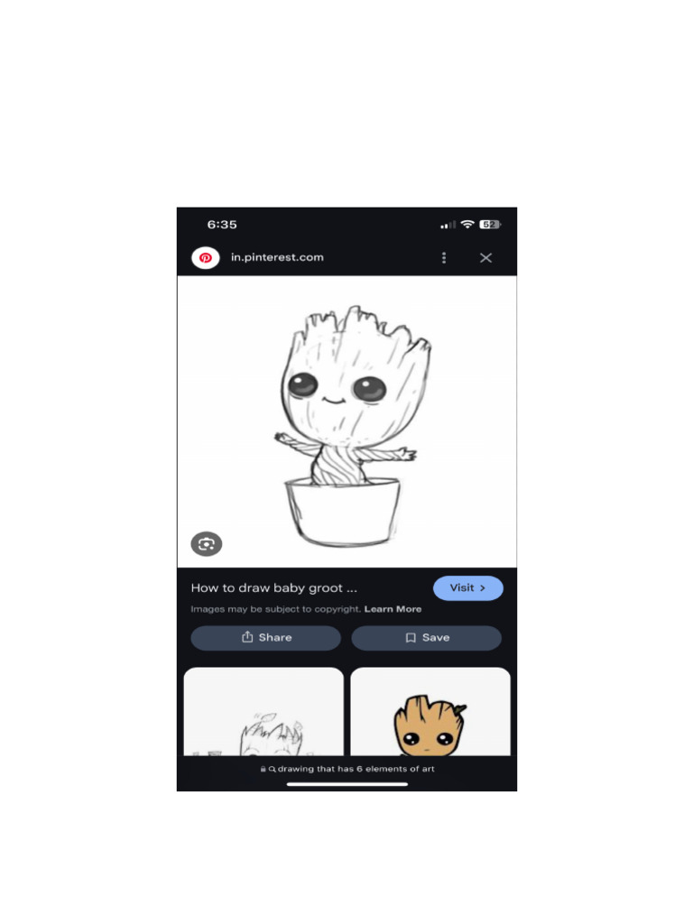 Baby Groot Elements of Art | PDF