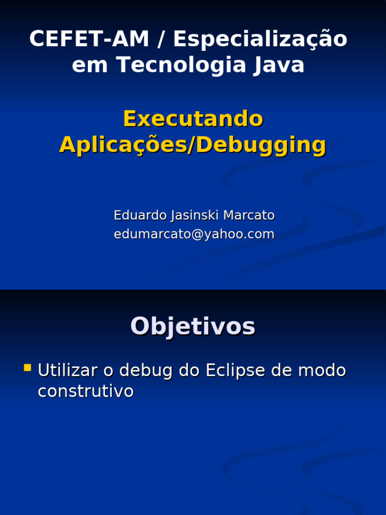 Execução e Debugging em Java no Eclipse | PDF | Java (linguagem de ...