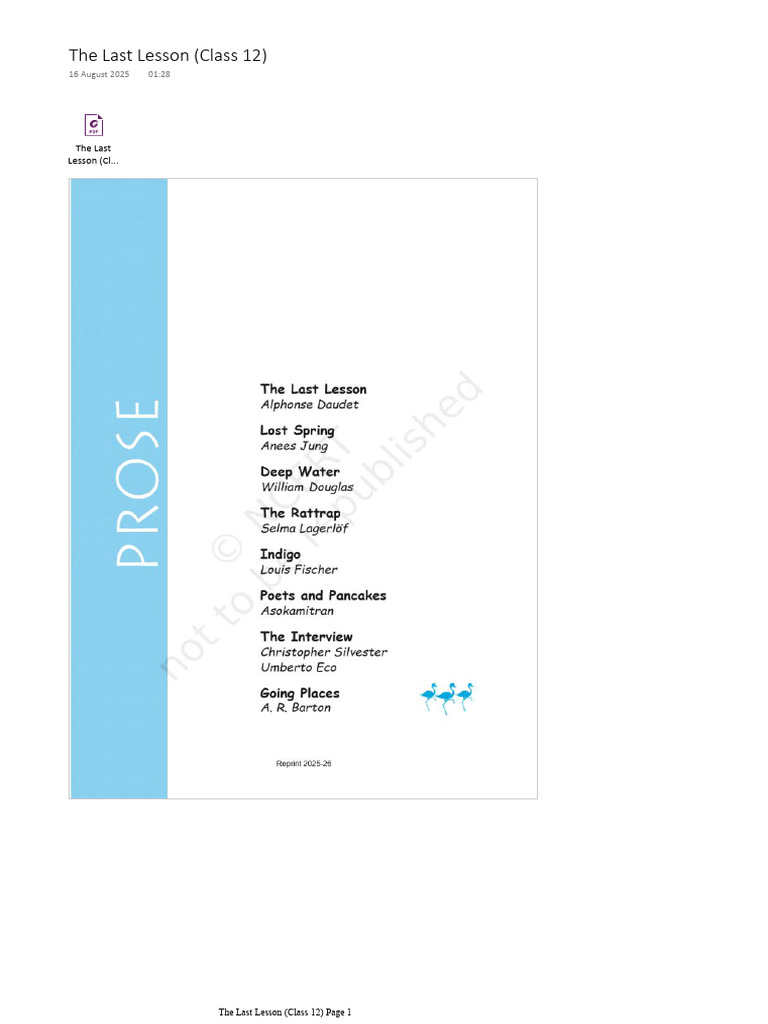 Thelastlesson | PDF