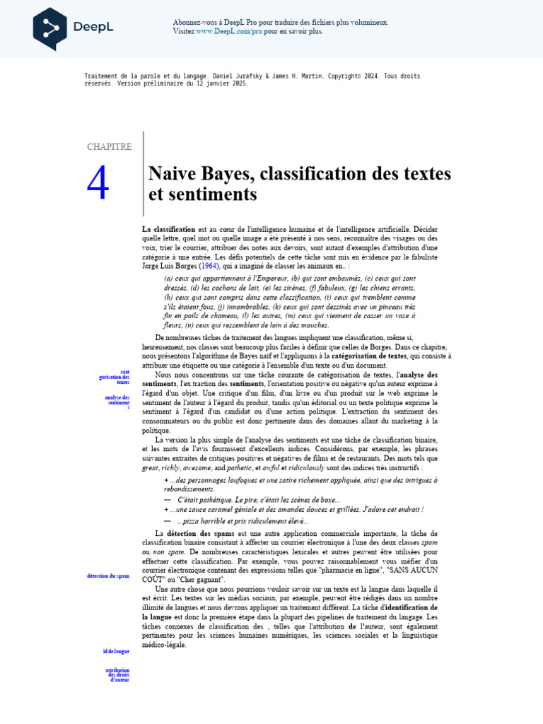 Classification de textes avec Naive Bayes | PDF | Apprentissage automatique