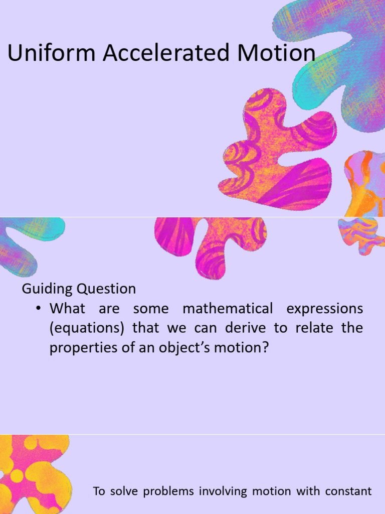 Kinematic Equations for Motion Analysis | PDF | Acceleration | Velocity