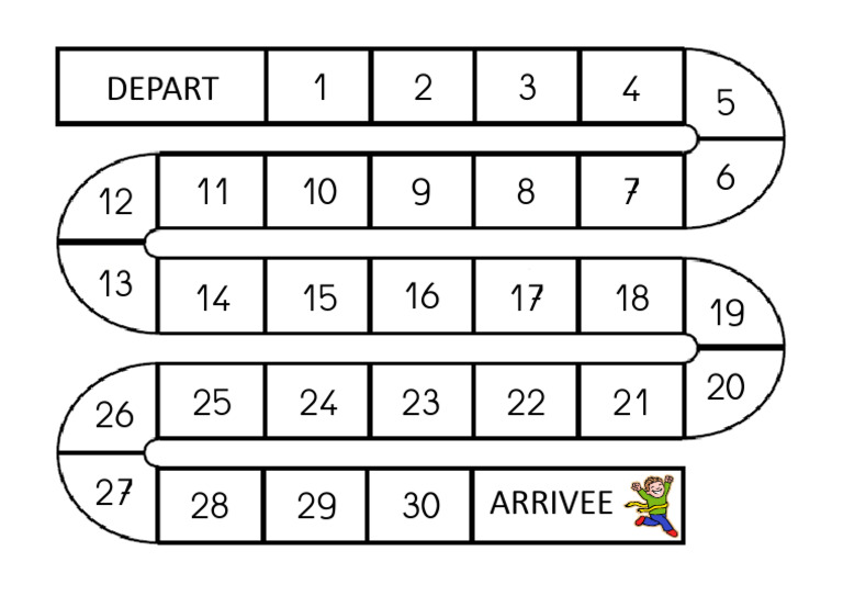 Plateau Du Jeu de Piste Avec Nombres | PDF