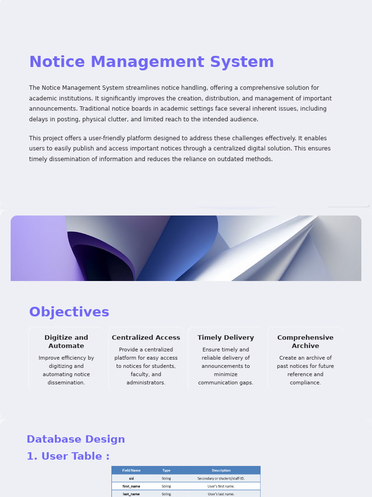 Streamlined Notice Management System | PDF | Computer Science | Software