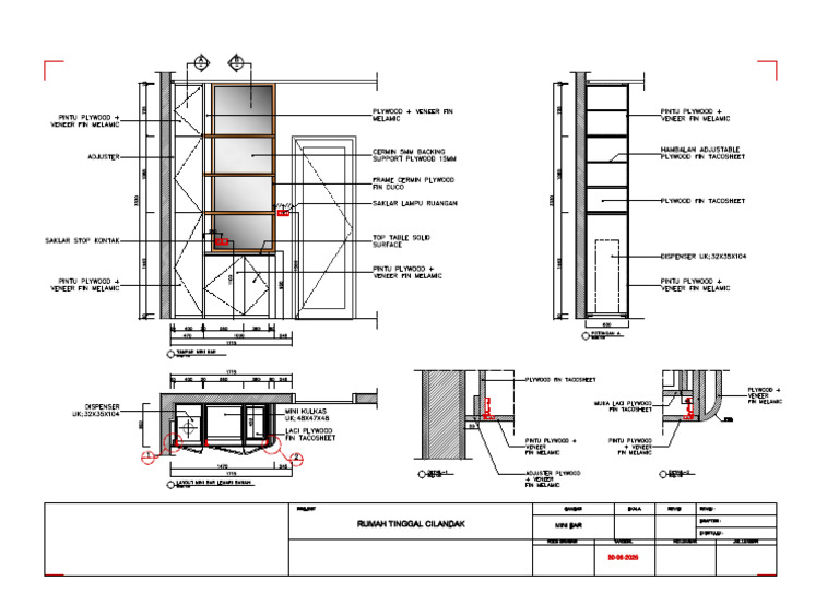 R1 - Shop Drawing Mini Bar Cilandak-1 | PDF