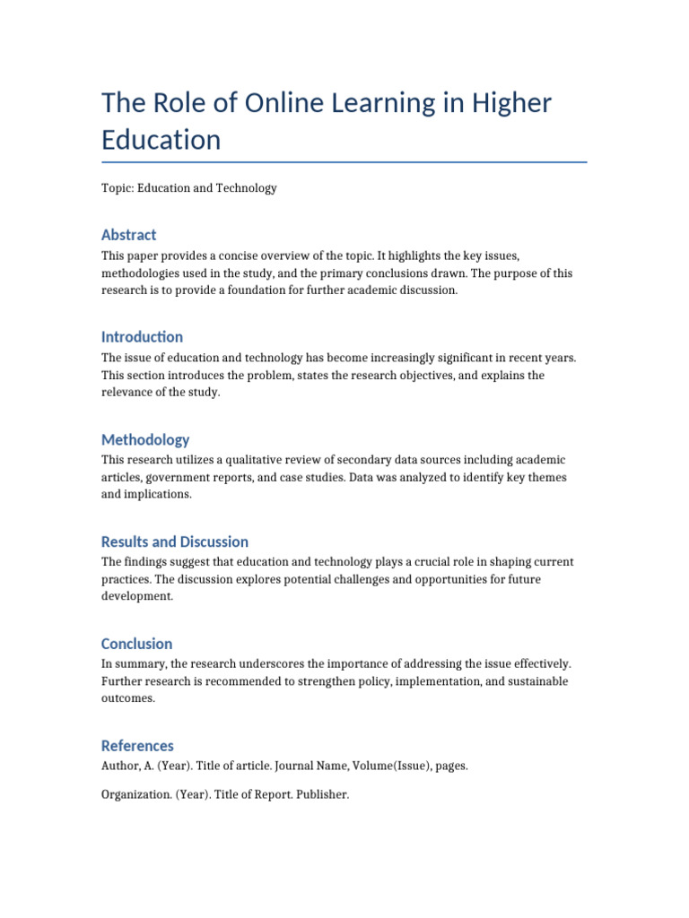 Sample Research Paper 4 | PDF