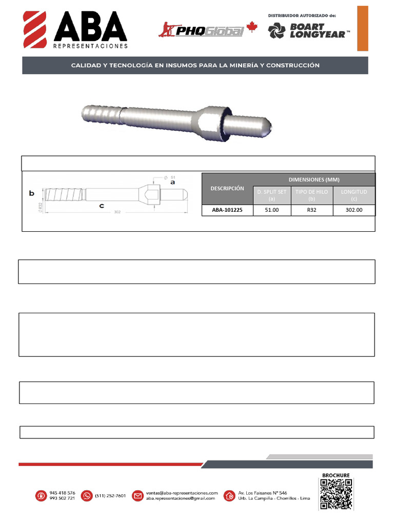Adaptador Split Set R32 para Jumbos Empernadores | PDF