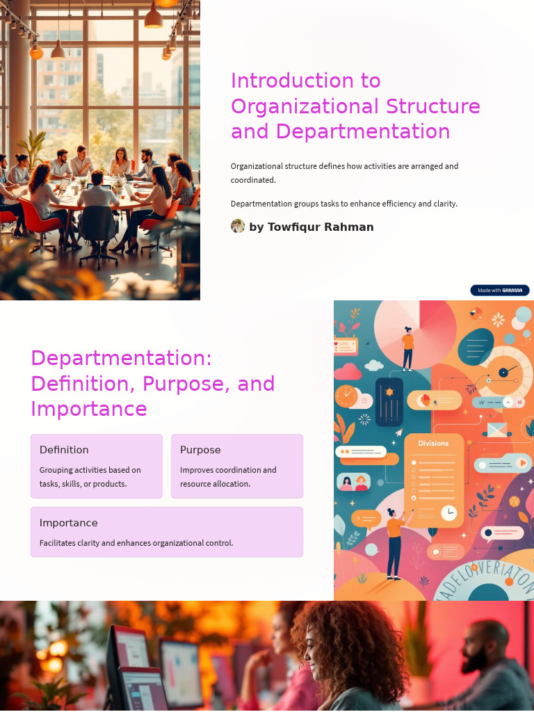 Understanding Departmentation in Organizations | PDF