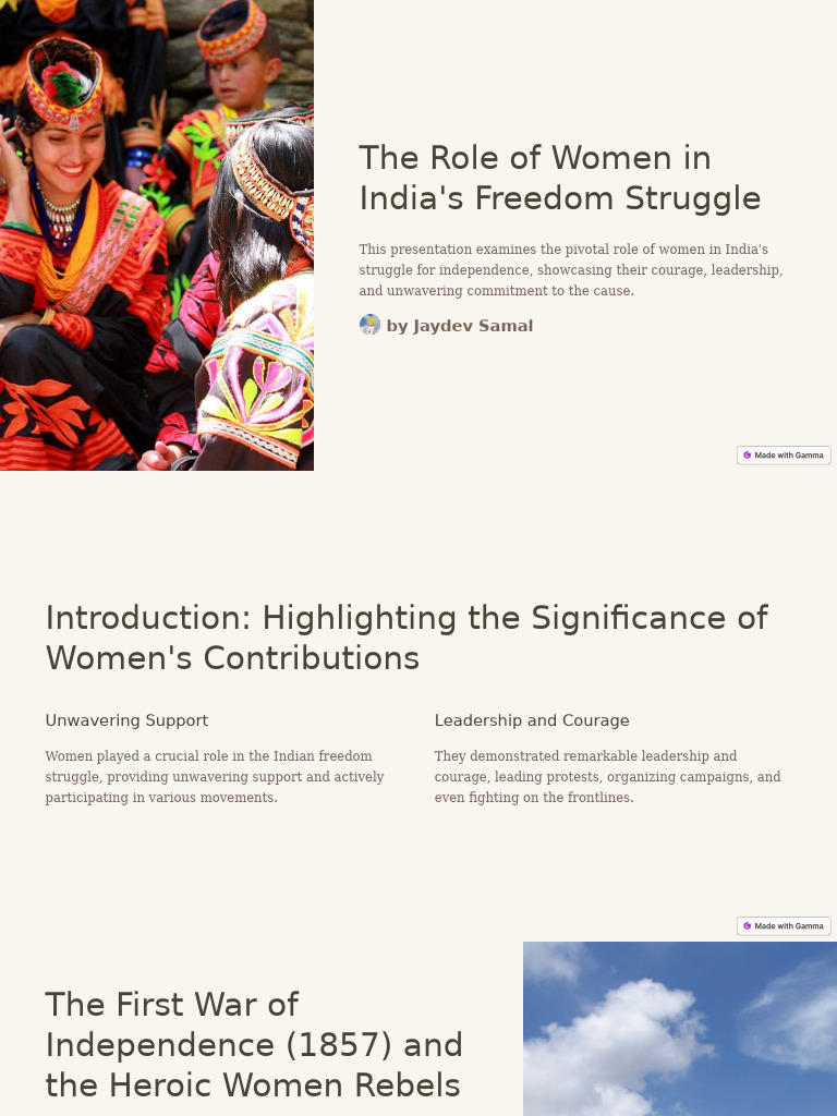 Women’s Impact on India’s Freedom Fight | PDF | Nonviolence | Activism