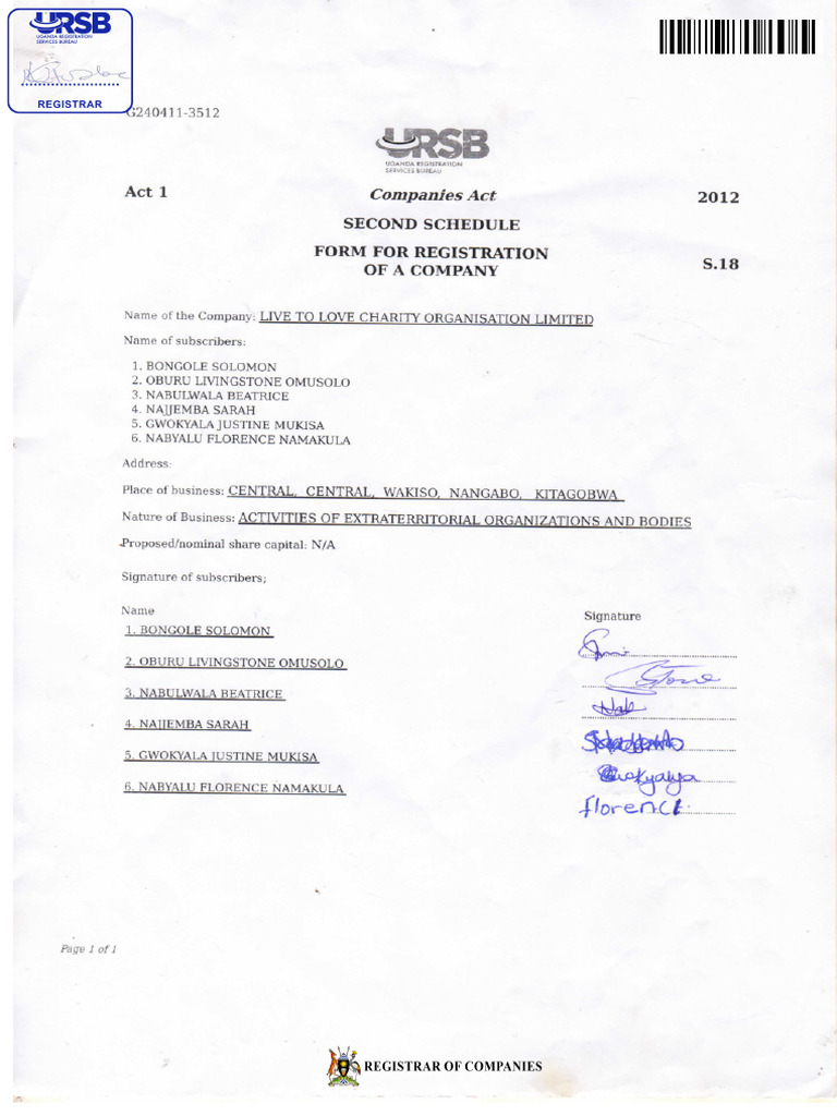 Registered Copy Form s18 80034364096930 | PDF