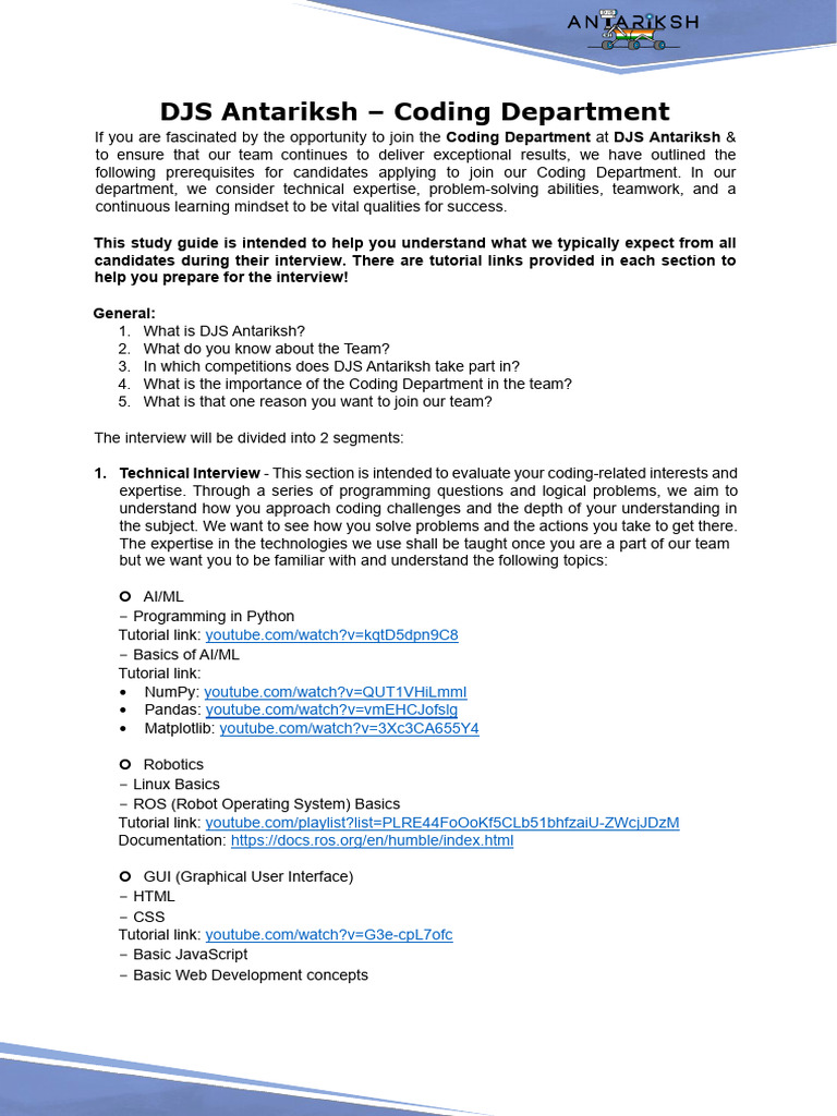 DJS Antariksh Coding Department Guide | PDF | Artificial Intelligence ...