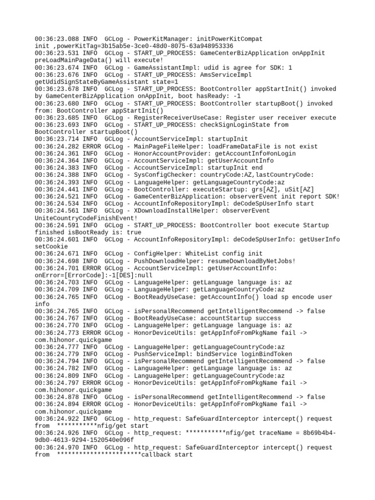 GameCenter Startup Log Analysis | PDF | Internet | Network Protocols
