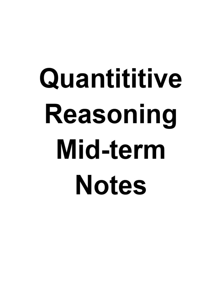 QR Midterm Notes | PDF