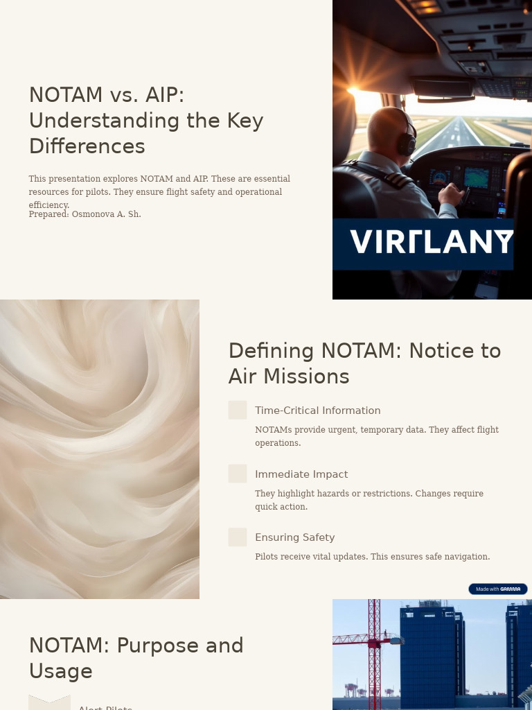 NOTAM Vs AIP Understanding The Key Differences | PDF