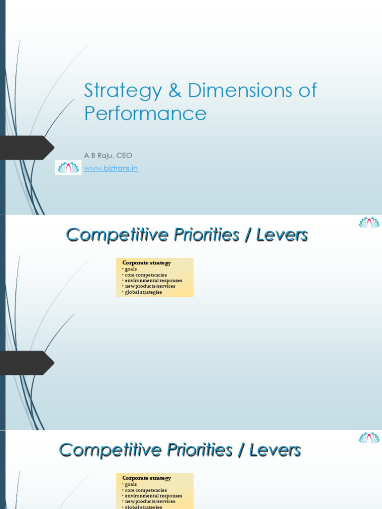 Corporate Strategy and Performance Metrics | PDF | Strategic Management ...