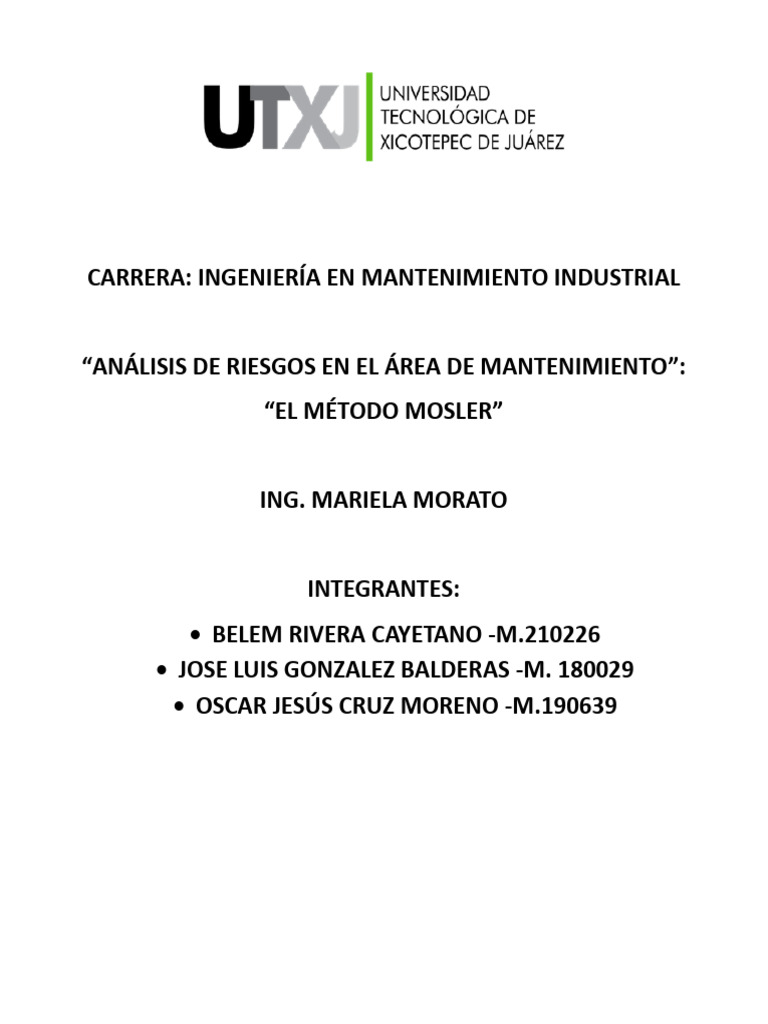Análisis de Riesgos en Mantenimiento Industrial | PDF | Riesgo ...