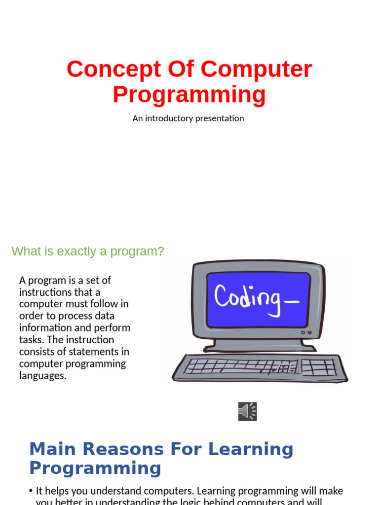 Introduction to Computer Programming | PDF | Computer Programming ...