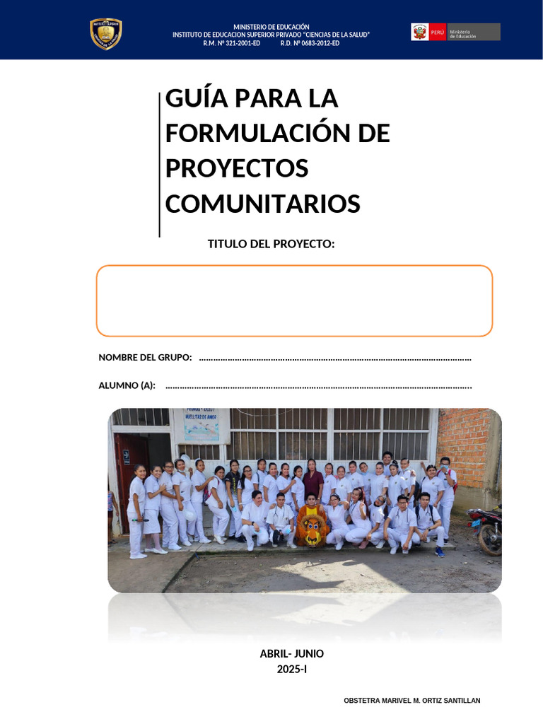 Guía para Proyectos Comunitarios 2025 | PDF